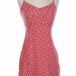 Hollister Red Floral A-Line Dress